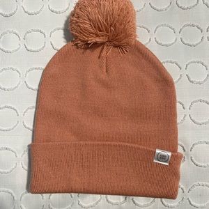 Salmon pink lou lou and company child/adult size beanie. Brand new.